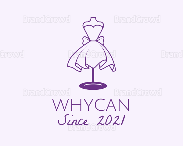 Minimalist Purple Dress Logo