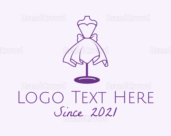 Minimalist Purple Dress Logo