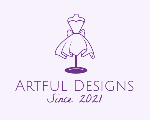 Minimalist Purple Dress  logo design