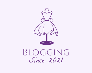 Laundry - Minimalist Purple Dress logo design