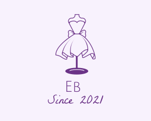 Fashion Show - Minimalist Purple Dress logo design