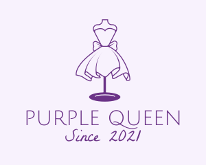 Minimalist Purple Dress  logo design