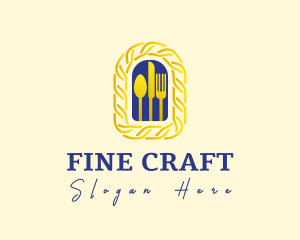 Gold Chain Cutlery logo design