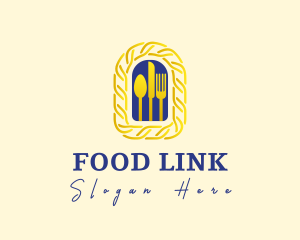 Gold Chain Cutlery logo design