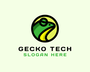 Gecko - Cartoon Frog Toad logo design