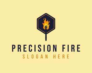 Fire Torch Light logo design