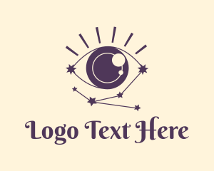 Purple - Eye Constellation Cosmos logo design