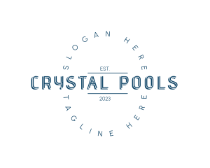 Pool - Cafe Bar Hipster logo design