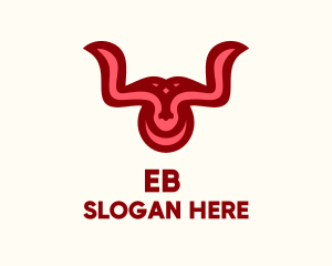 Bull Horns Ornament Logo