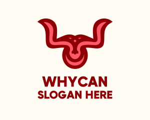 Bull Horns Ornament Logo