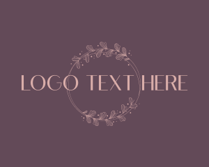 Makeup - Feminine Floral Wreath logo design