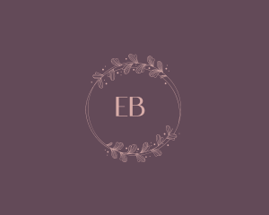 Feminine Floral Wreath Logo