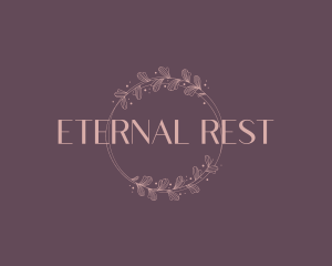 Mortuary - Feminine Floral Wreath logo design