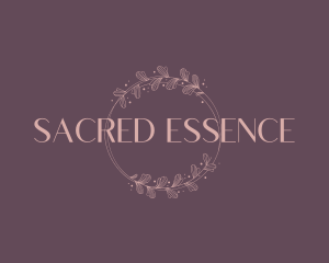 Sacramental - Feminine Floral Wreath logo design