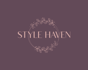 Stylist - Feminine Floral Wreath logo design