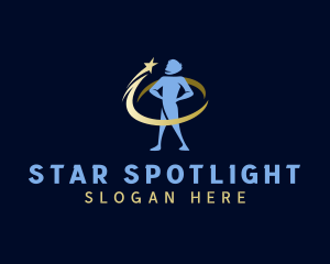 Star Orbit Leadership Man logo design