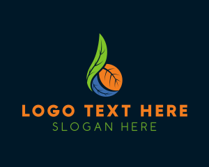 Health - Leaf Fruit Letter B logo design