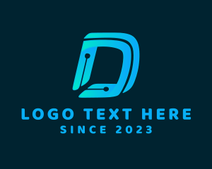 Letter - Digital Tech Letter D logo design