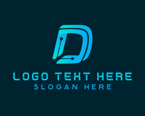 Telecommunication - Generic Tech Letter D logo design