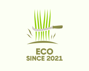 Lawn Maintenance - Sickle Grass Cutter logo design