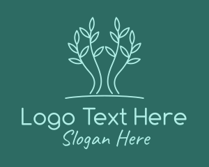 Nature Conservation - Simple Tree Plant logo design