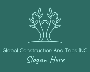 Vegetarian - Simple Tree Plant logo design