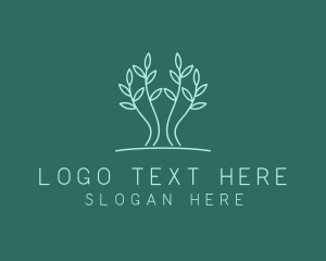 Simple Tree Plant logo design