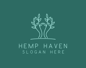 Simple Tree Plant logo design