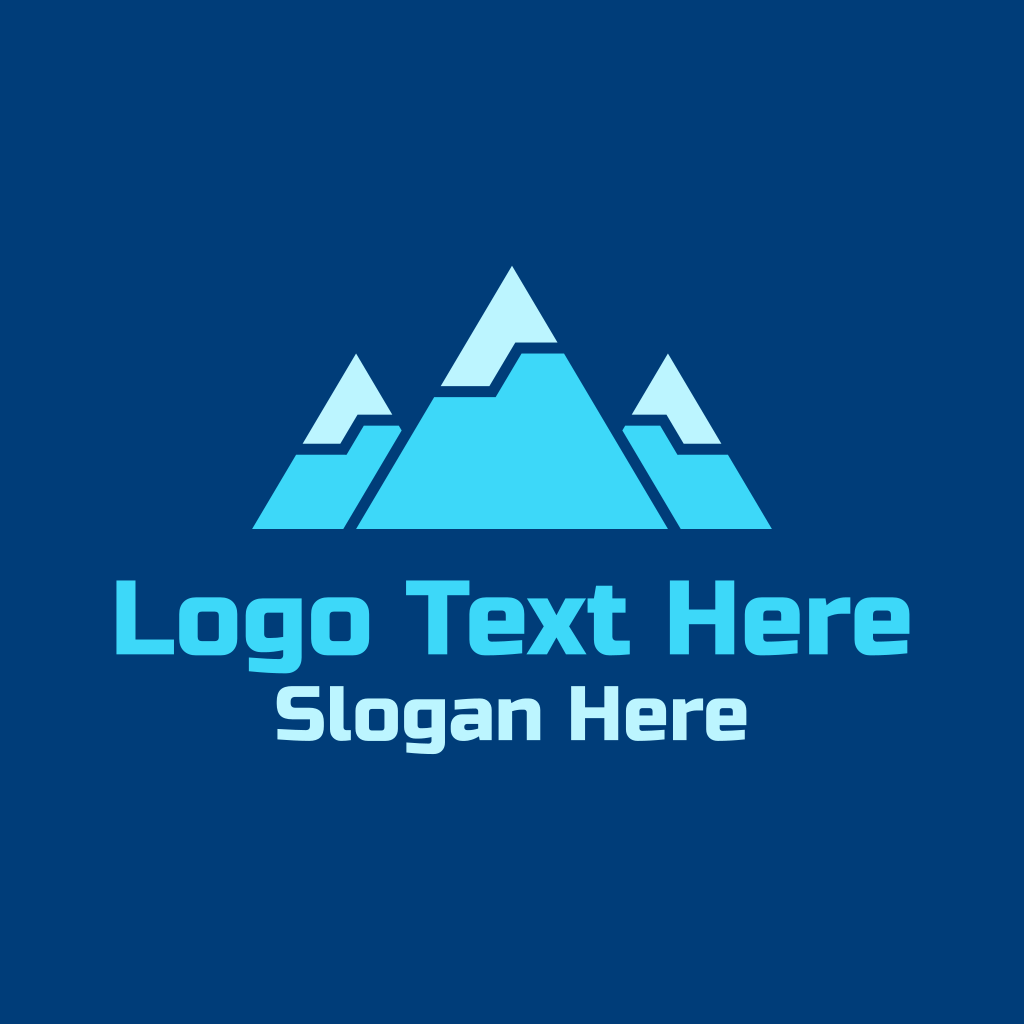 Blue Snowy Mountain Logo | BrandCrowd Logo Maker | BrandCrowd