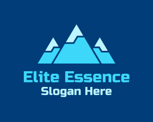 Game - Blue Snowy Mountain logo design