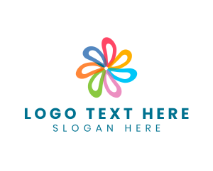 App - Colorful Multicolor Flower logo design