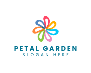 Petal - Colorful Multicolor Flower logo design