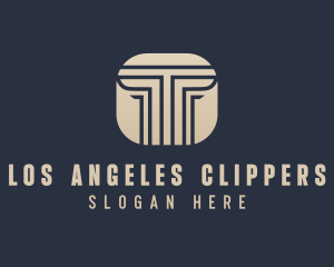 Legal Pillar Letter T Logo