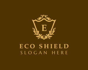 Shield Wreath Hotel logo design