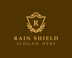 Shield Wreath Hotel logo design