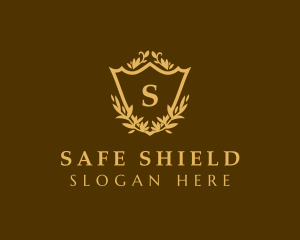 Shield Wreath Hotel logo design