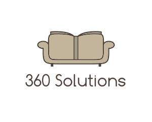 Brown Book Sofa logo design