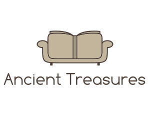 Brown Book Sofa logo design