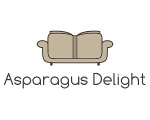 Brown Book Sofa logo design