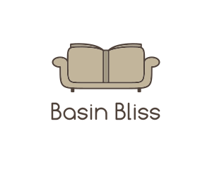 Brown Book Sofa logo design