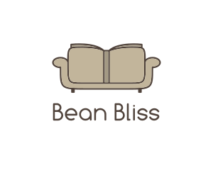 Brown Book Sofa logo design