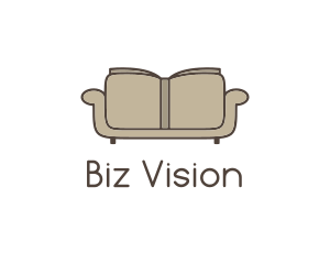 Brown Book Sofa logo design