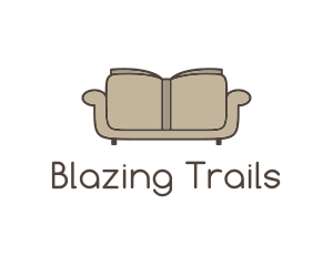 Brown Book Sofa logo design