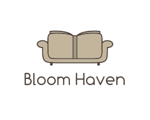 Brown Book Sofa logo design