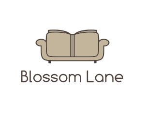 Brown Book Sofa logo design