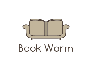 Book - Brown Book Sofa logo design