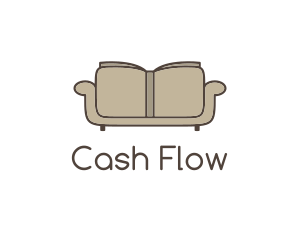 Brown Book Sofa logo design