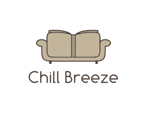 Brown Book Sofa logo design