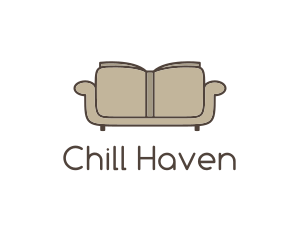 Brown Book Sofa logo design