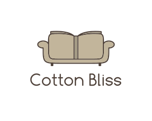 Brown Book Sofa logo design